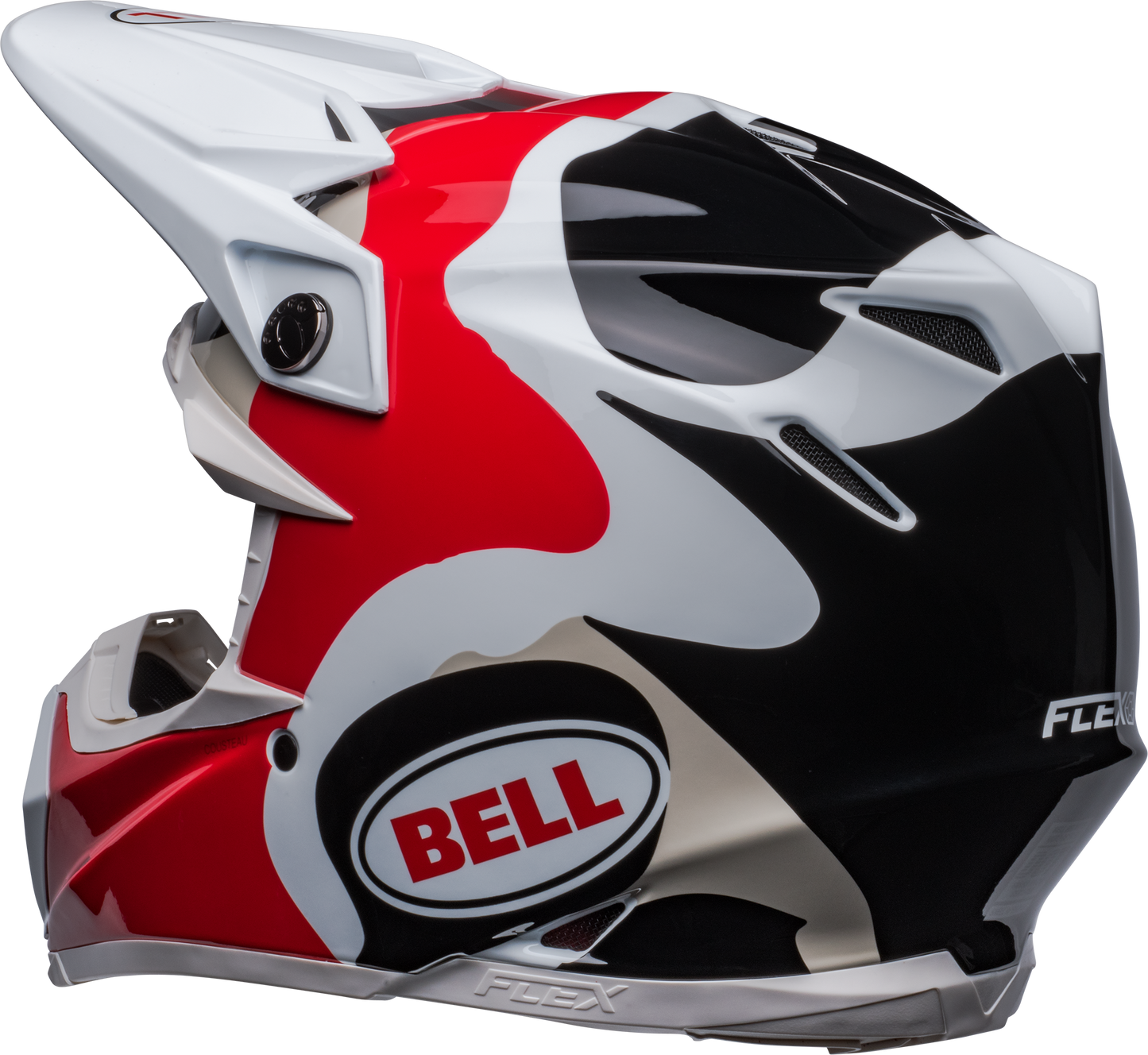 BELL 2024 MOTO-9S FLEX HELLO COUSTEAU REEF MATTE/GLOSS WHITE/RED HELMET