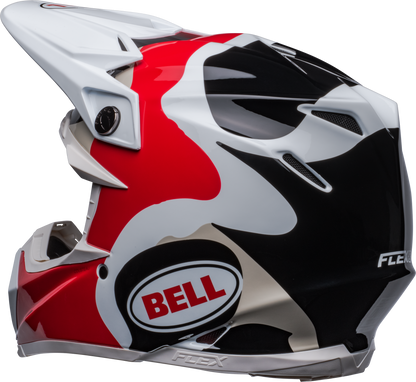 BELL 2024 MOTO-9S FLEX HELLO COUSTEAU REEF MATTE/GLOSS WHITE/RED HELMET