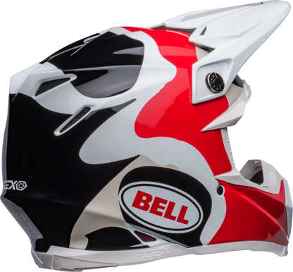 BELL 2024 MOTO-9S FLEX HELLO COUSTEAU REEF MATTE/GLOSS WHITE/RED HELMET