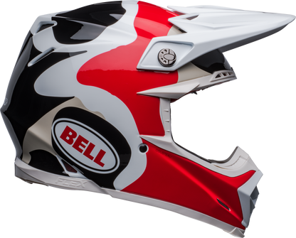 BELL 2024 MOTO-9S FLEX HELLO COUSTEAU REEF MATTE/GLOSS WHITE/RED HELMET