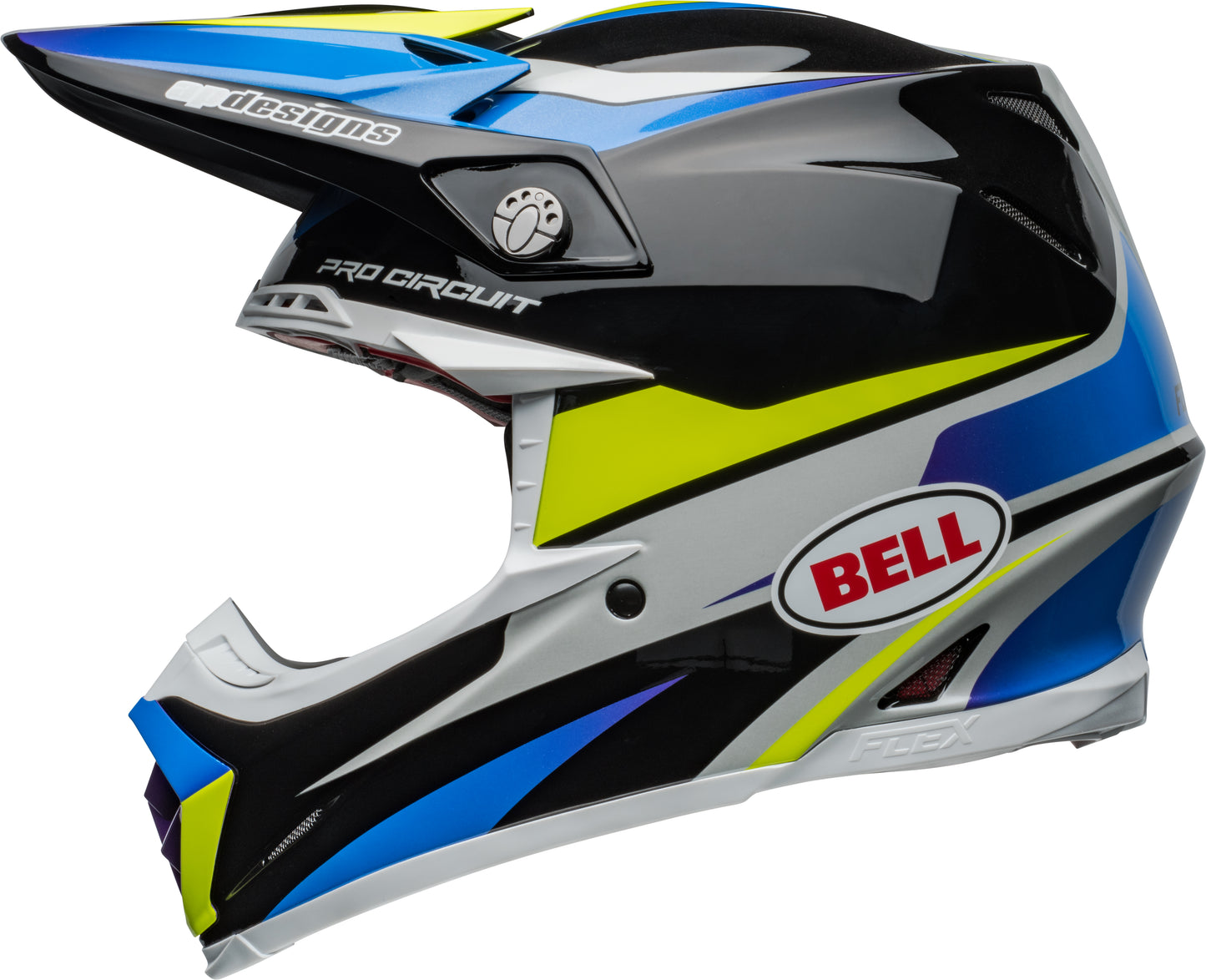 BELL 2024 MOTO-9S FLEX PRO CIRCUIT BLACK/BLUE HELMET