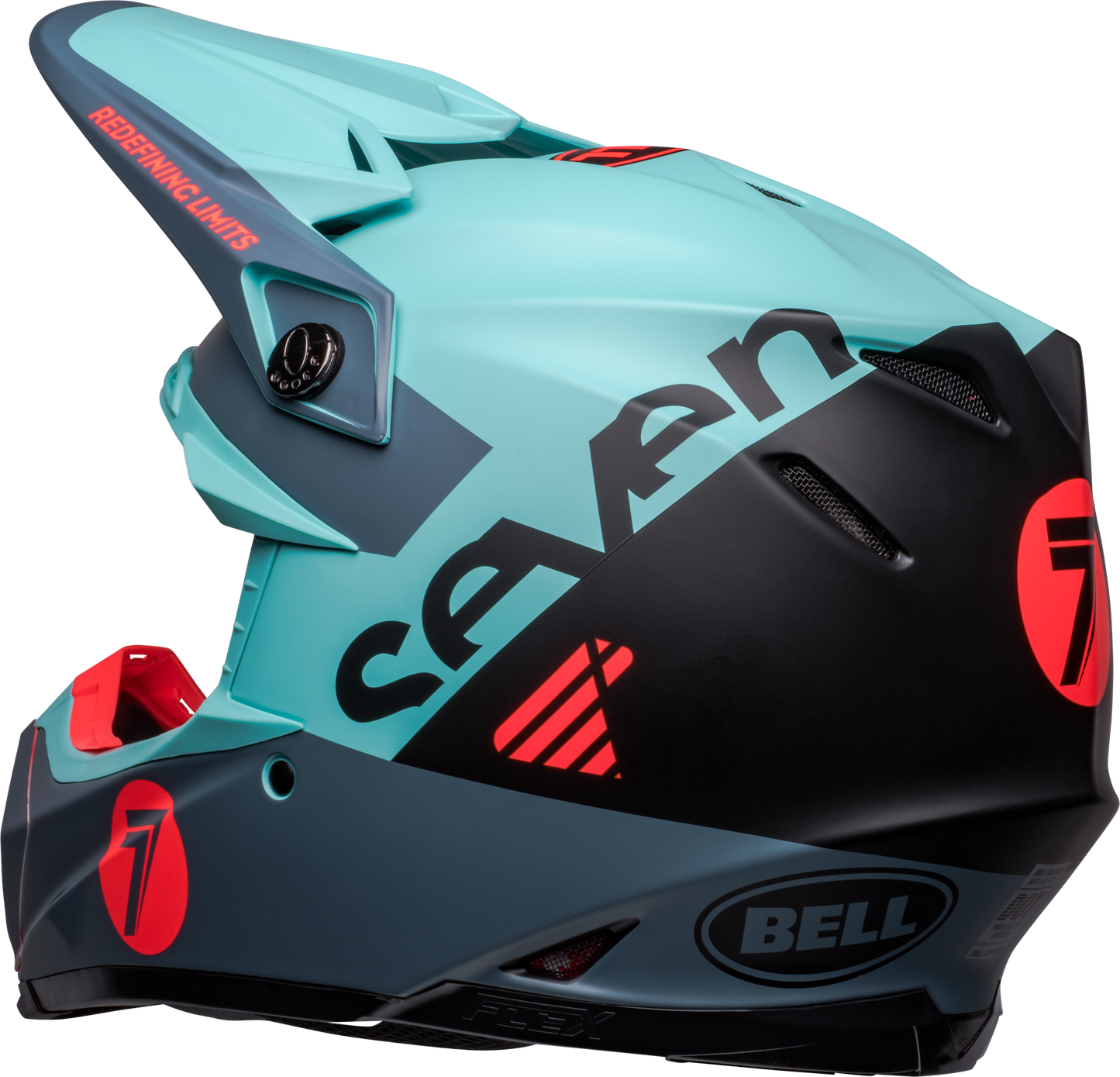 BELL 2024 LE MOTO-9S FLEX SEVEN VANGUARD MATTE AQUA/BLACK HELMET