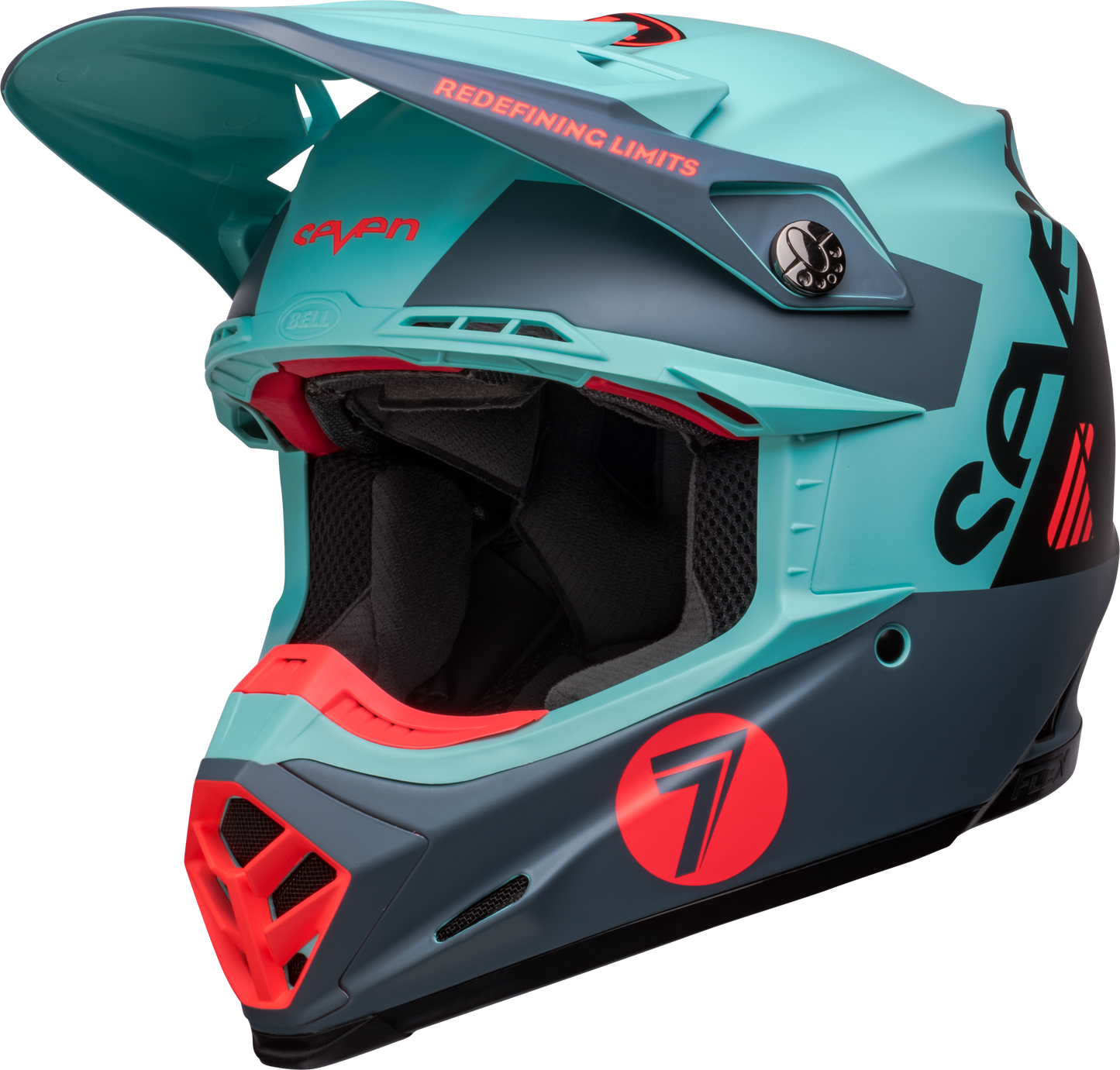 BELL 2024 LE MOTO-9S FLEX SEVEN VANGUARD MATTE AQUA/BLACK HELMET