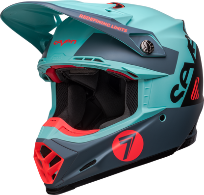 BELL 2024 LE MOTO-9S FLEX SEVEN VANGUARD MATTE AQUA/BLACK HELMET