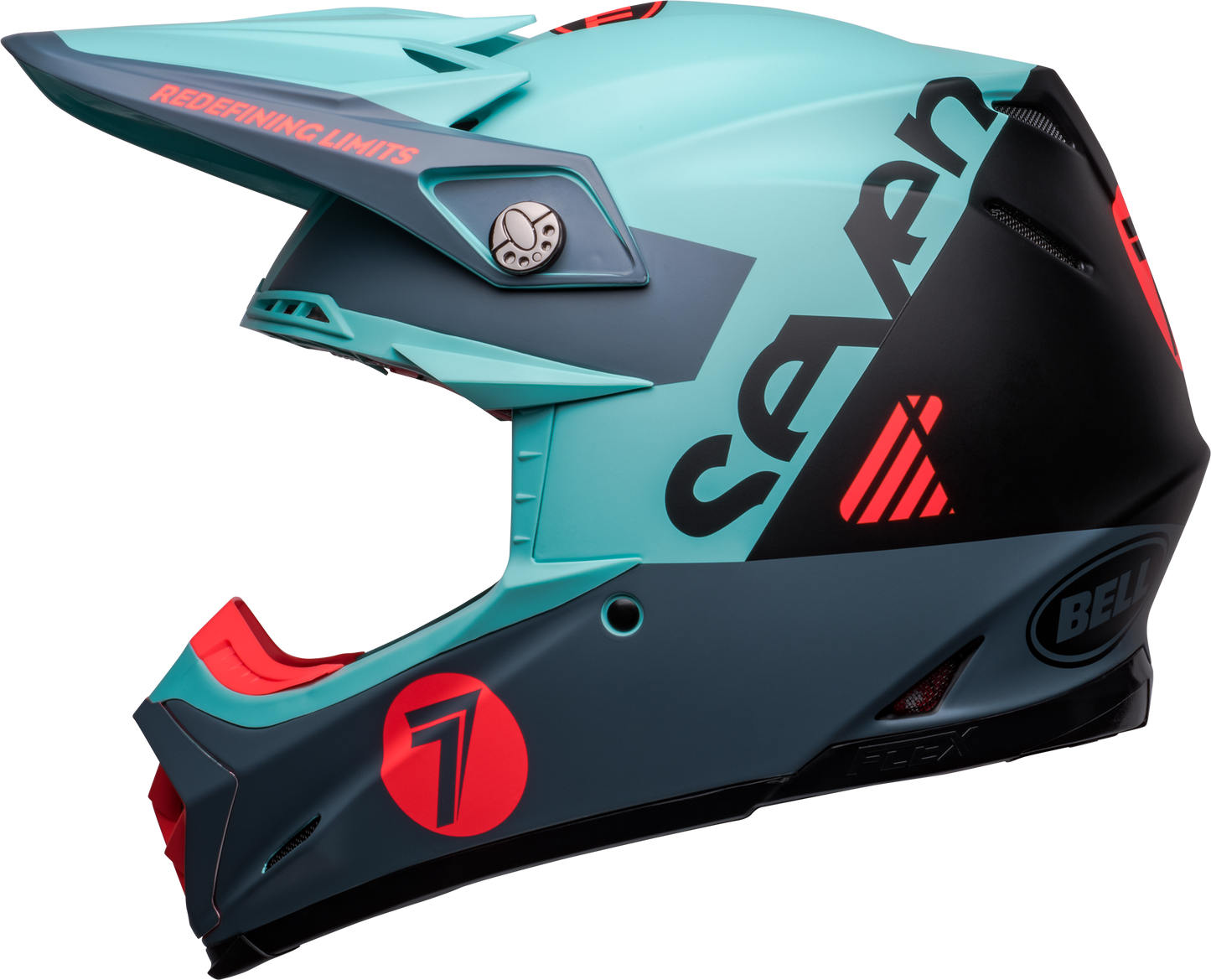 BELL 2024 LE MOTO-9S FLEX SEVEN VANGUARD MATTE AQUA/BLACK HELMET