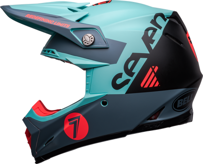 BELL 2024 LE MOTO-9S FLEX SEVEN VANGUARD MATTE AQUA/BLACK HELMET