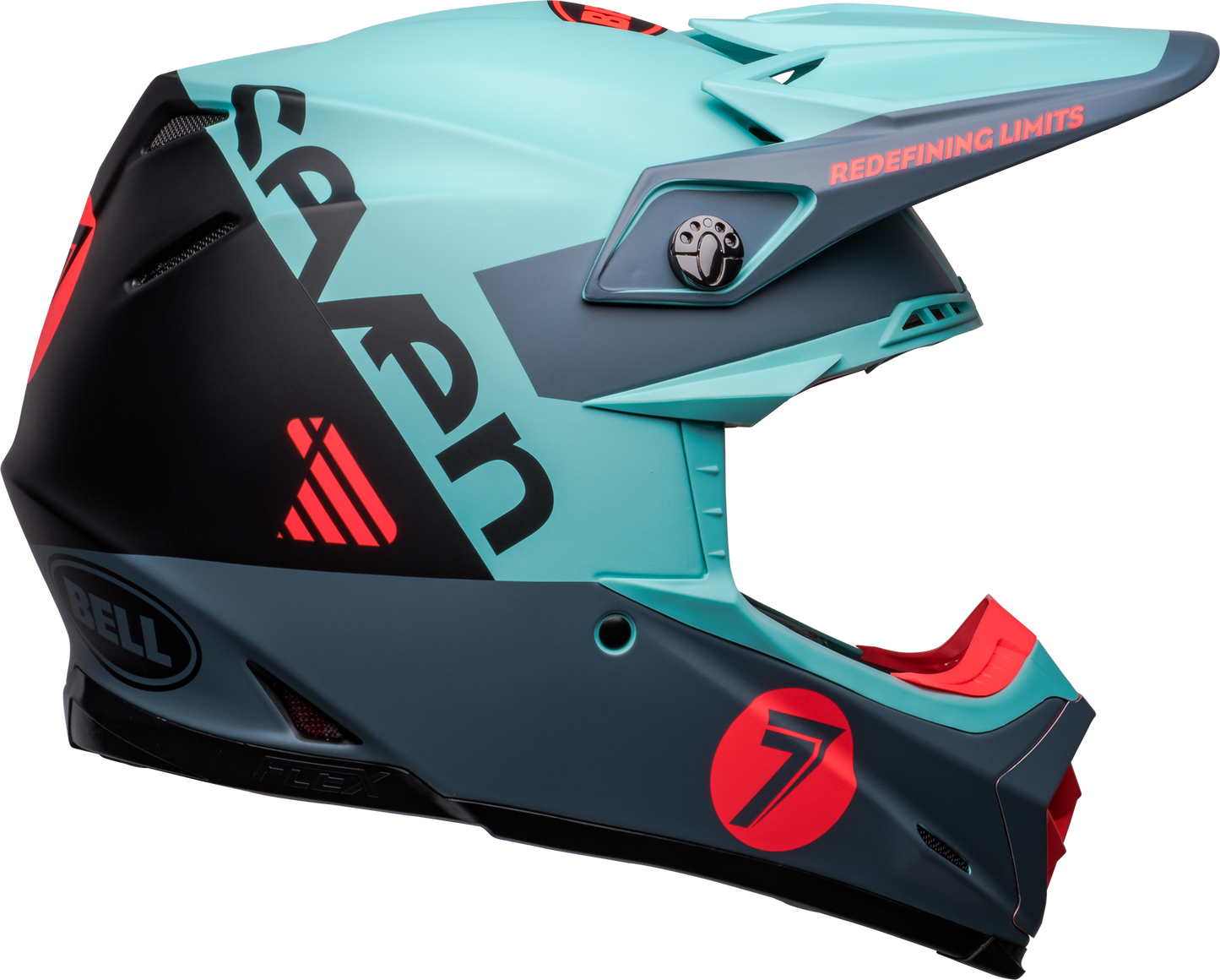 BELL 2024 LE MOTO-9S FLEX SEVEN VANGUARD MATTE AQUA/BLACK HELMET