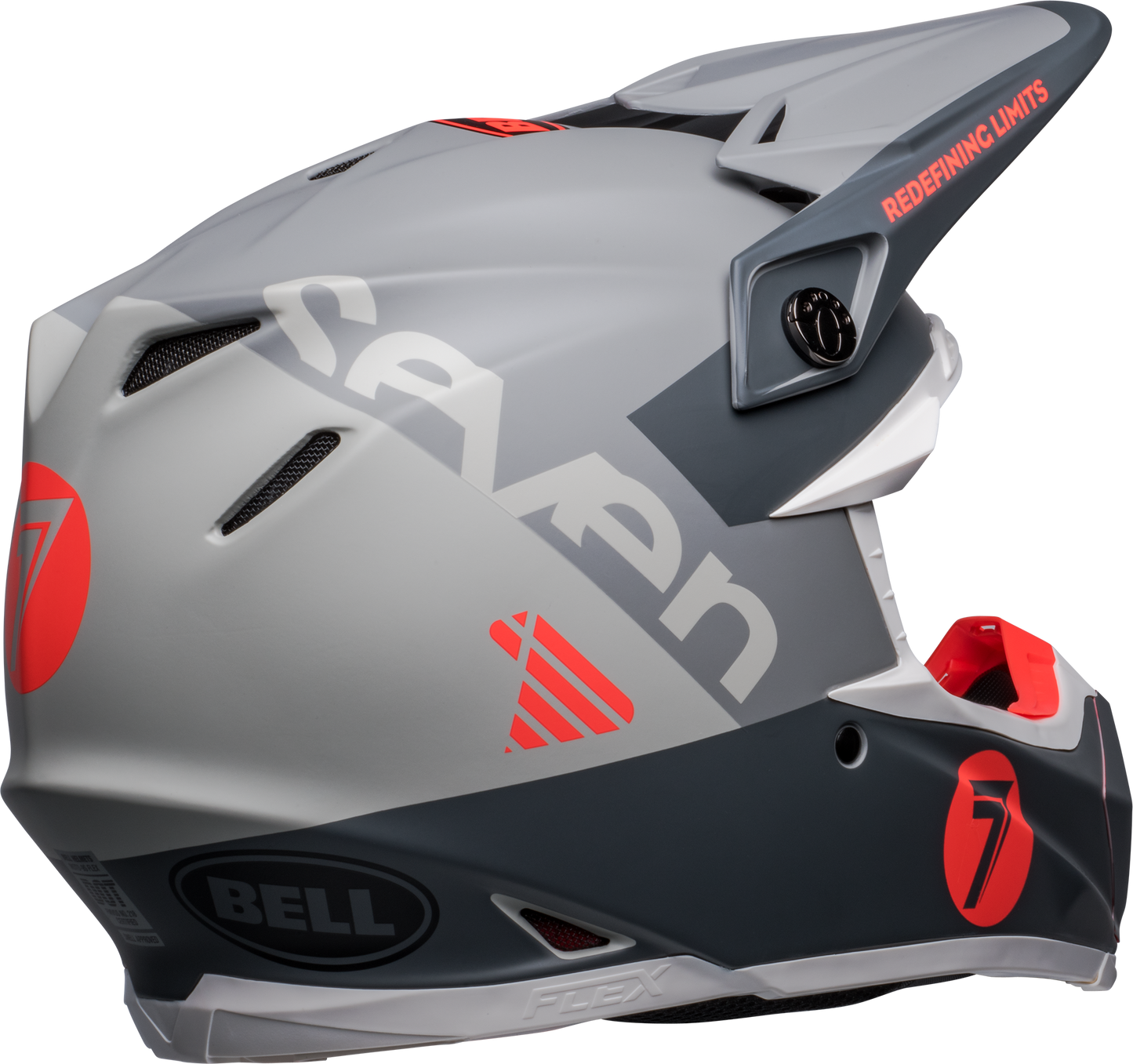 BELL 2024 LE MOTO-9S FLEX SEVEN VANGUARD MATTE CHARCOAL/ORANGE HELMET