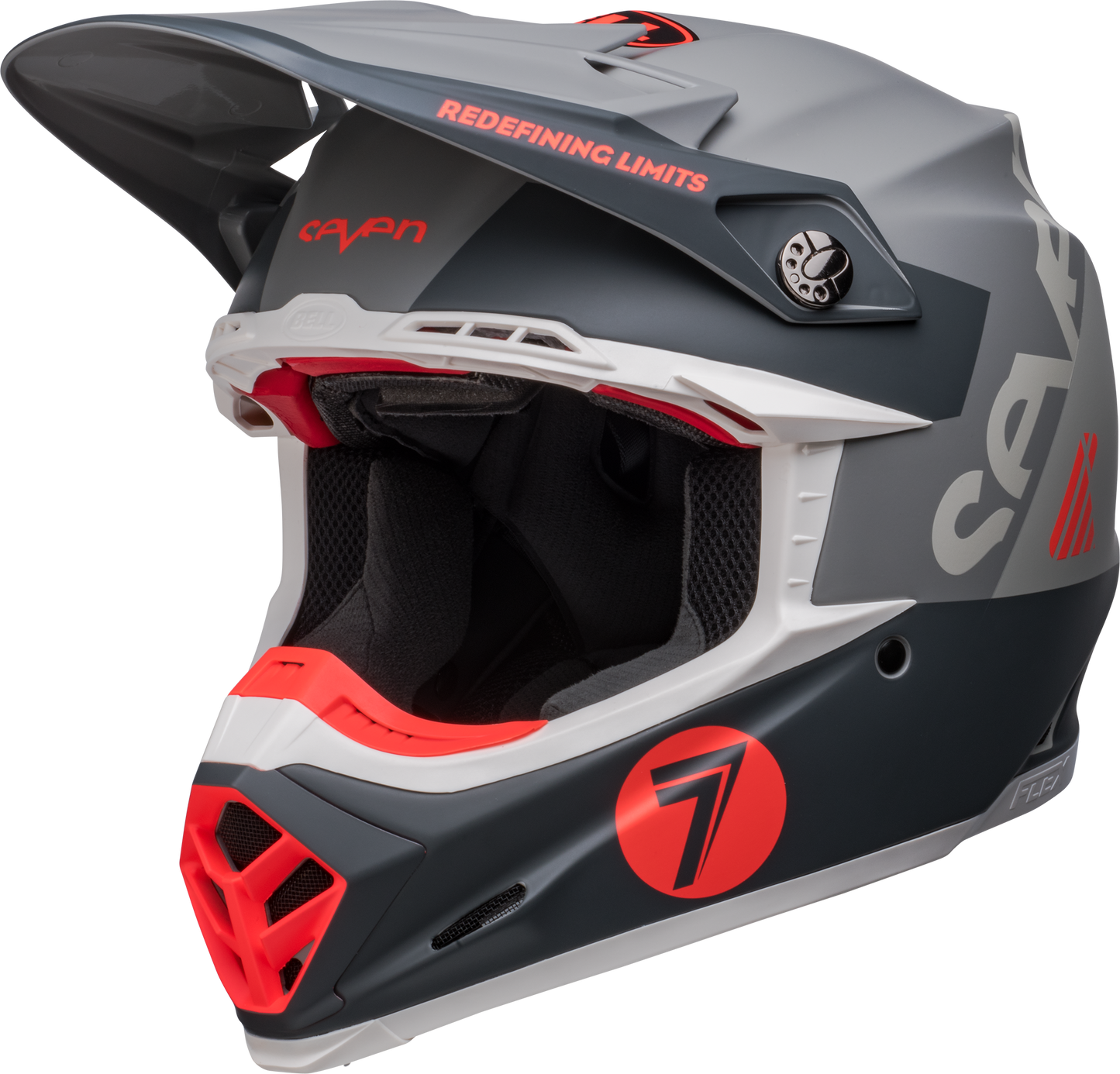 BELL 2024 LE MOTO-9S FLEX SEVEN VANGUARD MATTE CHARCOAL/ORANGE HELMET