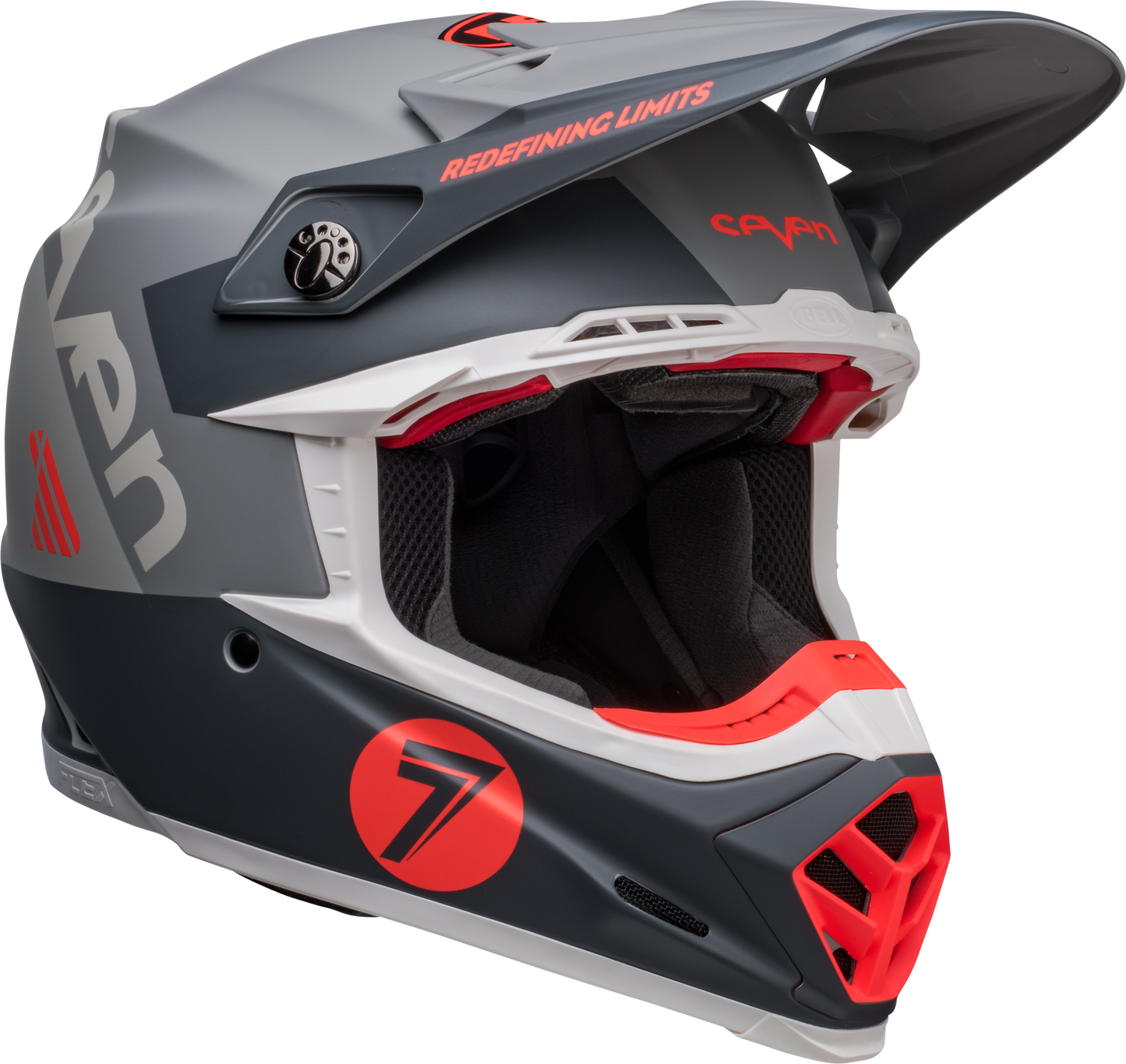 BELL 2024 LE MOTO-9S FLEX SEVEN VANGUARD MATTE CHARCOAL/ORANGE HELMET