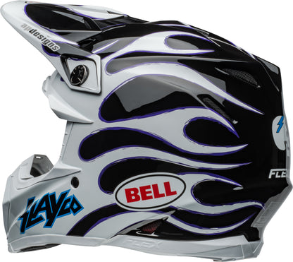 BELL 2024 MOTO-9S FLEX SLAYCO WHITE/BLACK HELMET