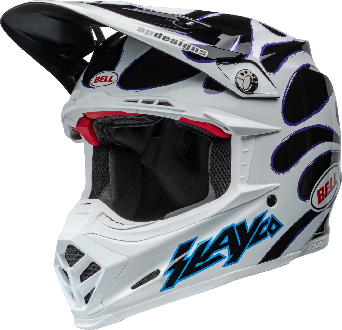 BELL 2024 MOTO-9S FLEX SLAYCO WHITE/BLACK HELMET