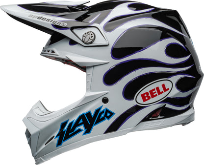 BELL 2024 MOTO-9S FLEX SLAYCO WHITE/BLACK HELMET