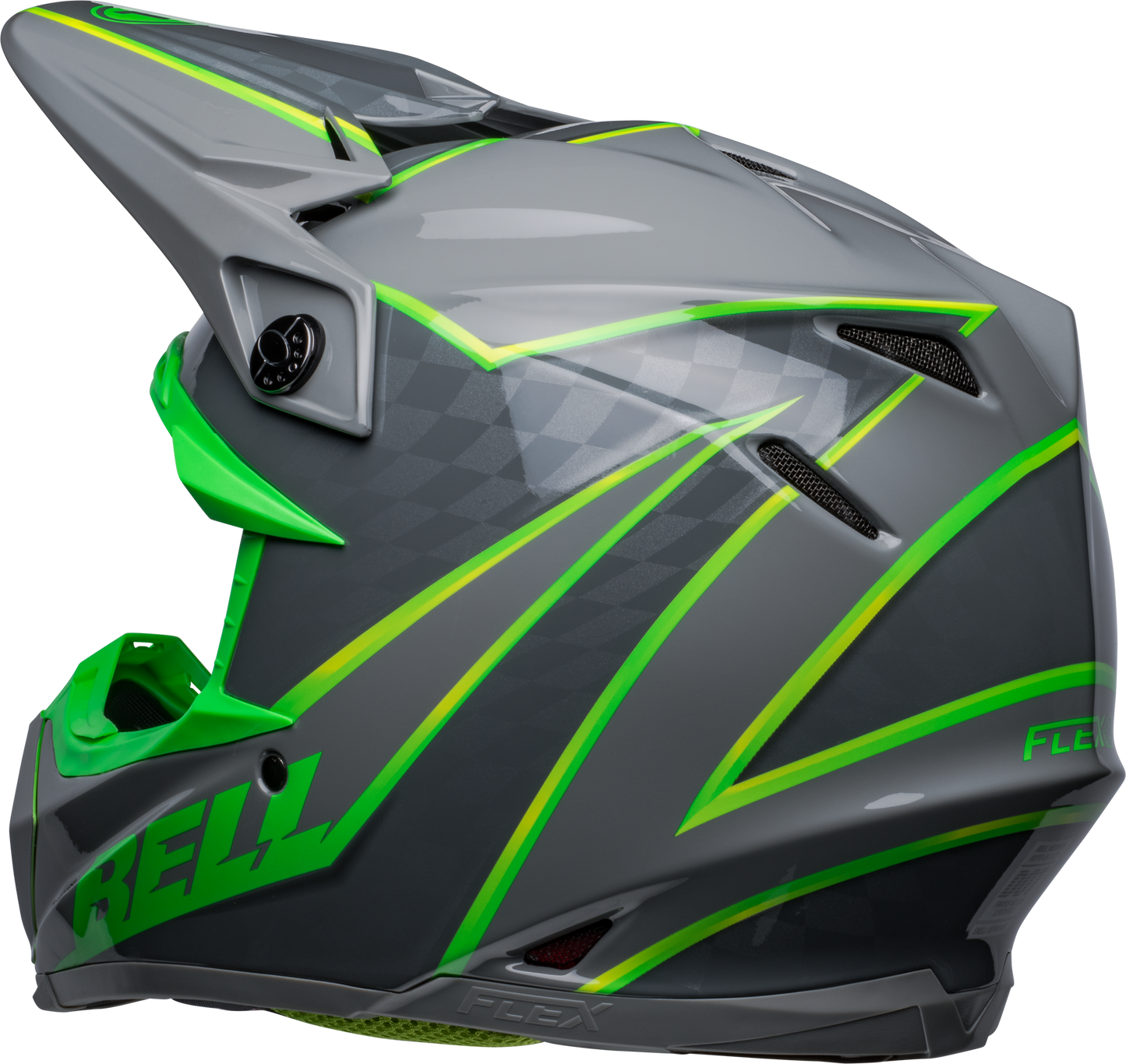 BELL 2024 MOTO-9S FLEX SPRITE GREY/GREEN HELMET