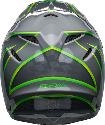 BELL 2024 MOTO-9S FLEX SPRITE GREY/GREEN HELMET