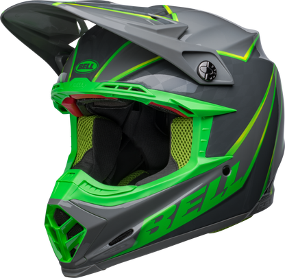 BELL 2024 MOTO-9S FLEX SPRITE GREY/GREEN HELMET