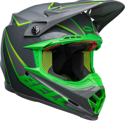 BELL 2024 MOTO-9S FLEX SPRITE GREY/GREEN HELMET