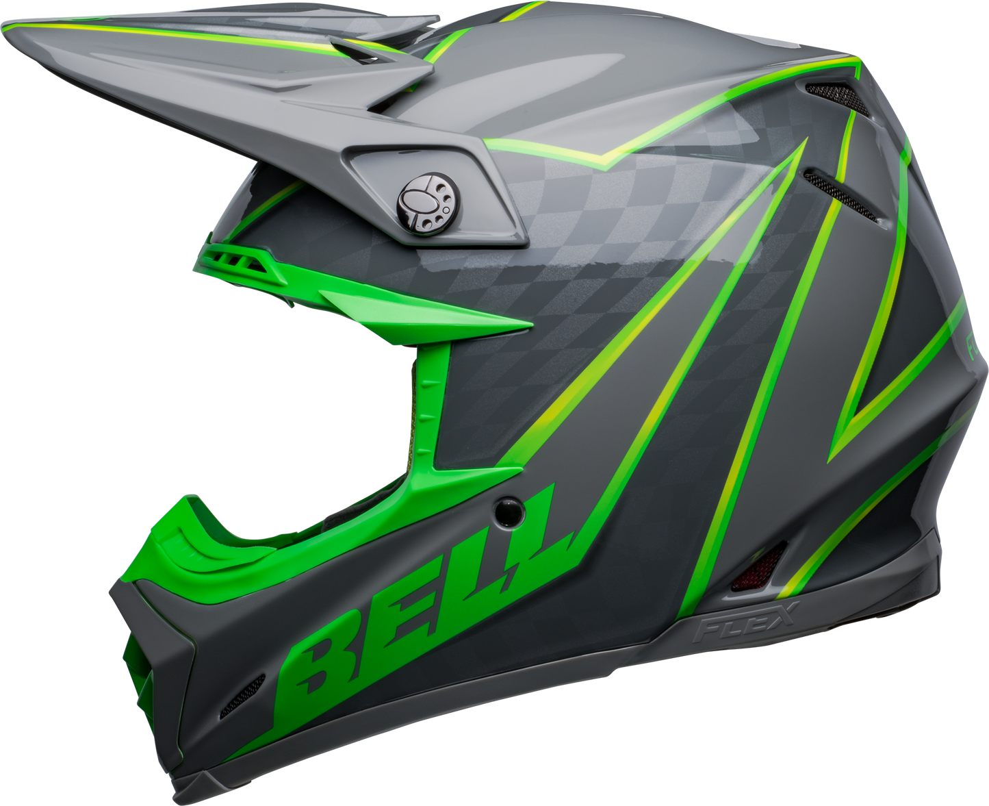 BELL 2024 MOTO-9S FLEX SPRITE GREY/GREEN HELMET