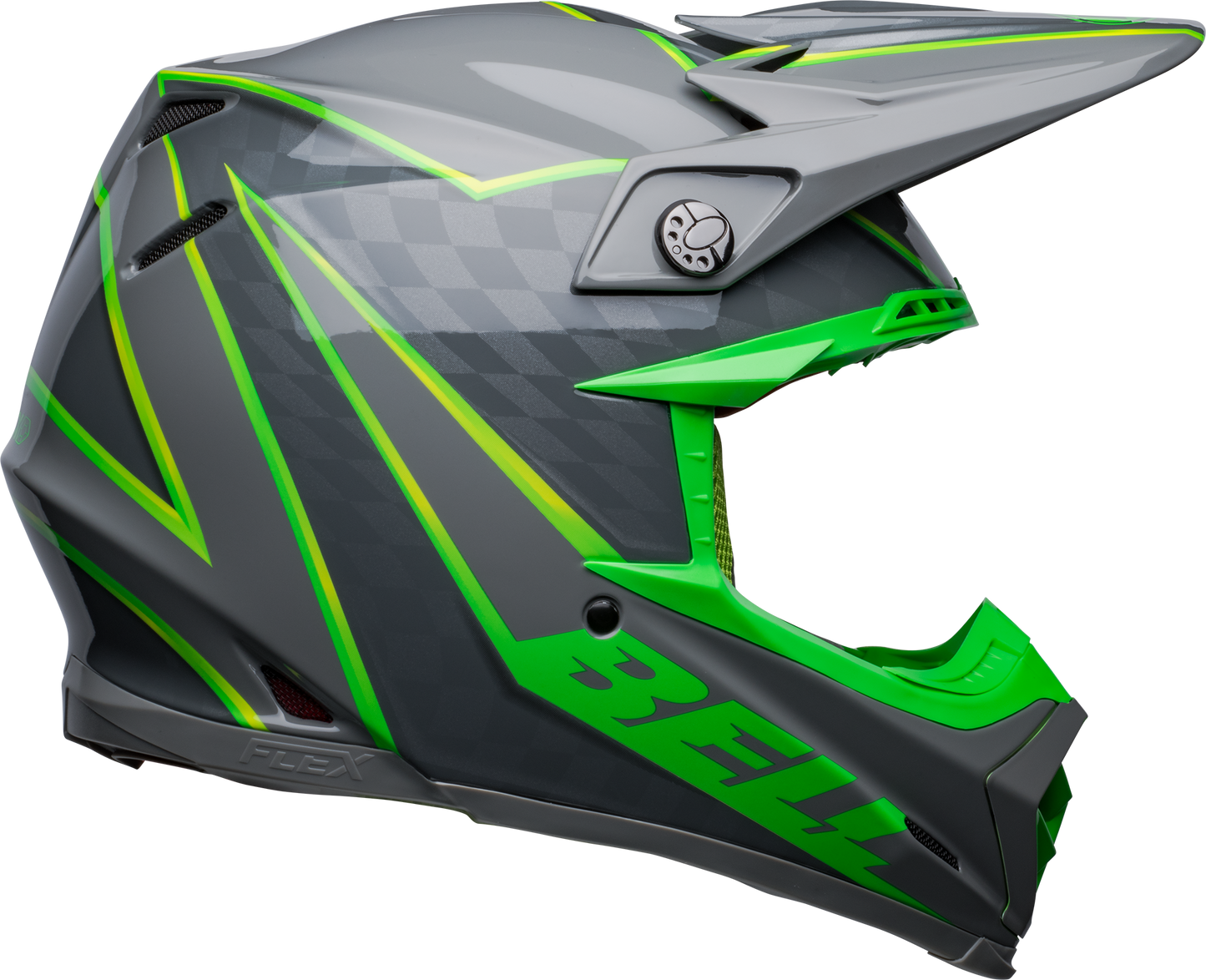 BELL 2024 MOTO-9S FLEX SPRITE GREY/GREEN HELMET