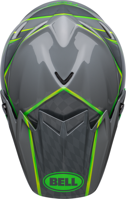 BELL 2024 MOTO-9S FLEX SPRITE GREY/GREEN HELMET