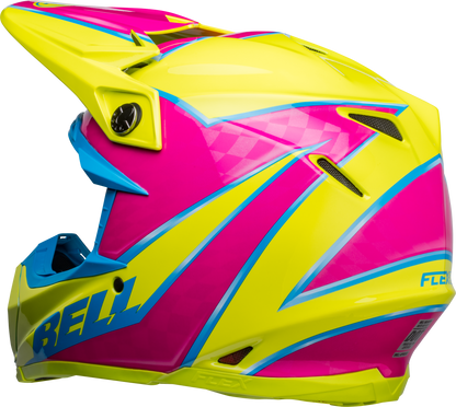 BELL 2024 MOTO-9S FLEX SPRITE YELLOW/MAGENTA HELMET