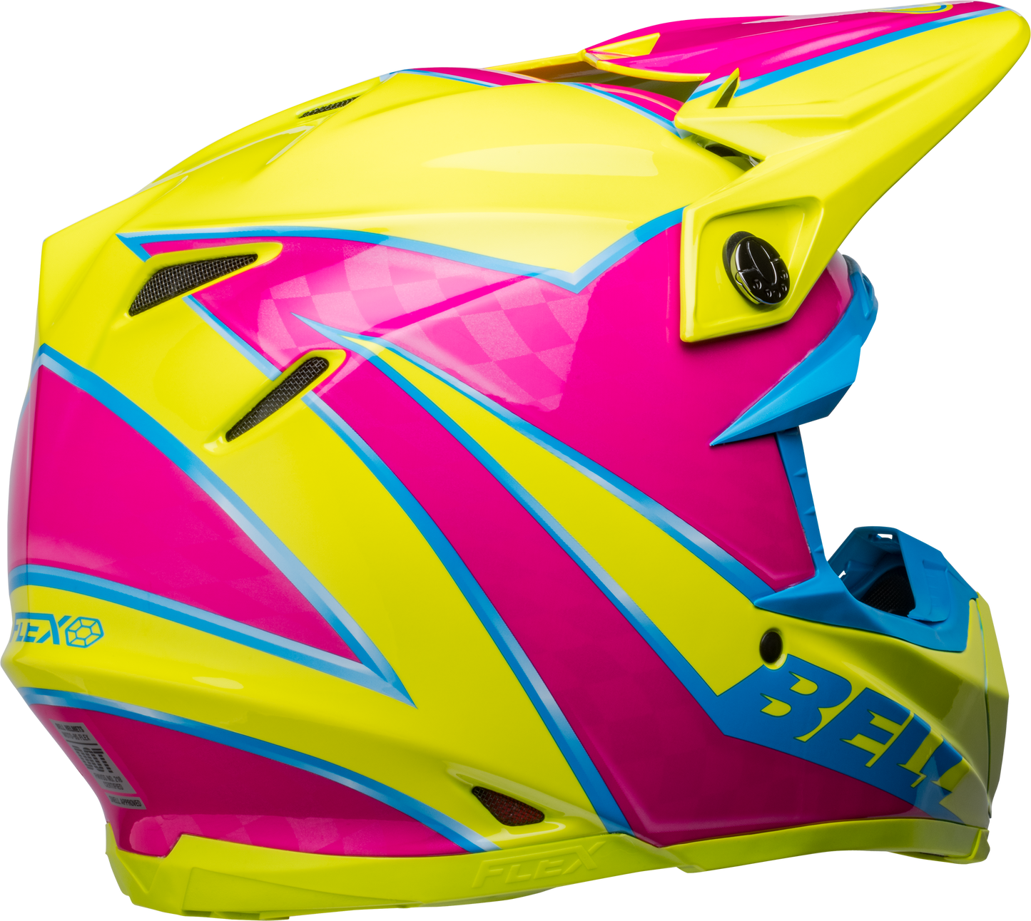 BELL 2024 MOTO-9S FLEX SPRITE YELLOW/MAGENTA HELMET