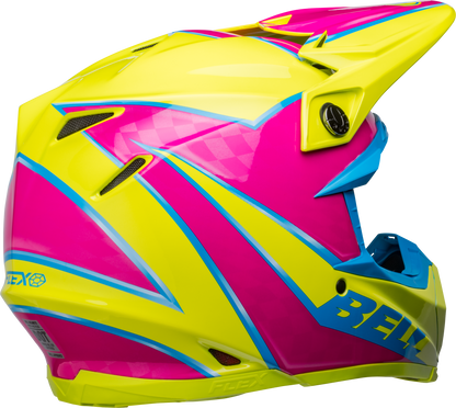 BELL 2024 MOTO-9S FLEX SPRITE YELLOW/MAGENTA HELMET