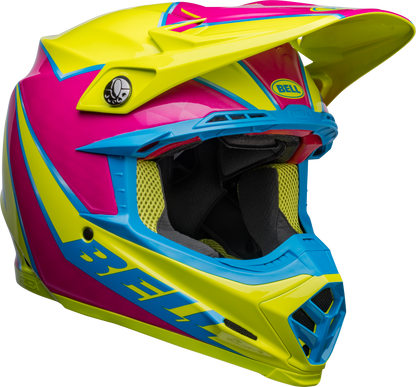 BELL 2024 MOTO-9S FLEX SPRITE YELLOW/MAGENTA HELMET