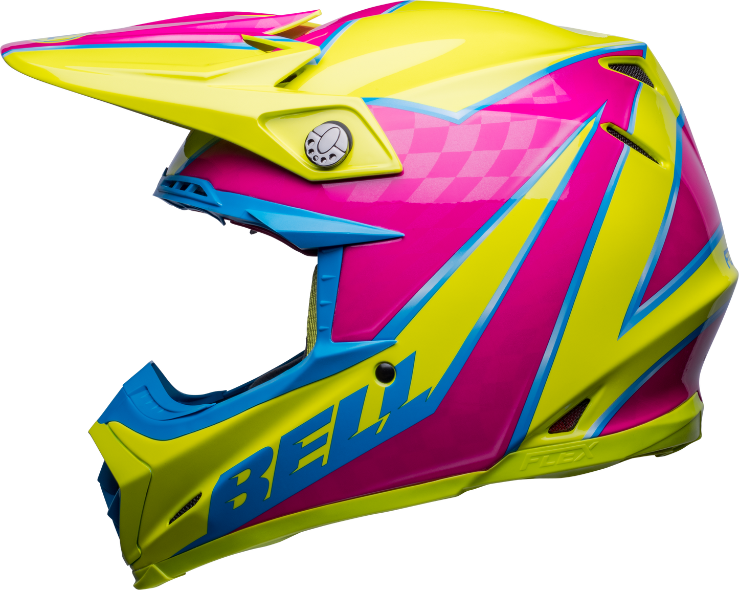 BELL 2024 MOTO-9S FLEX SPRITE YELLOW/MAGENTA HELMET