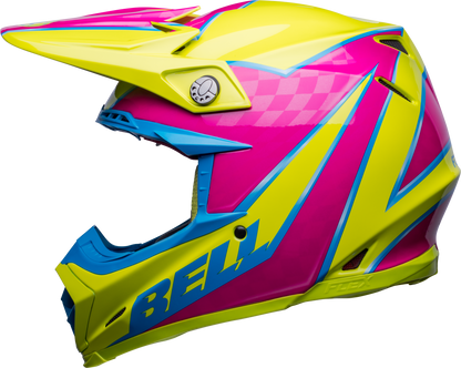 BELL 2024 MOTO-9S FLEX SPRITE YELLOW/MAGENTA HELMET