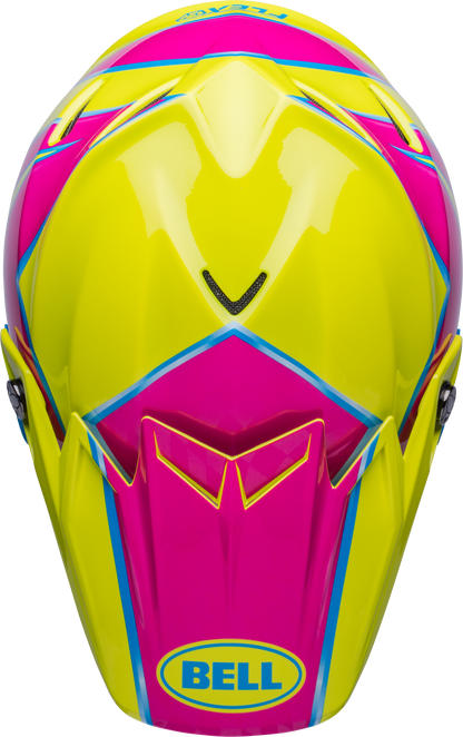 BELL 2024 MOTO-9S FLEX SPRITE YELLOW/MAGENTA HELMET