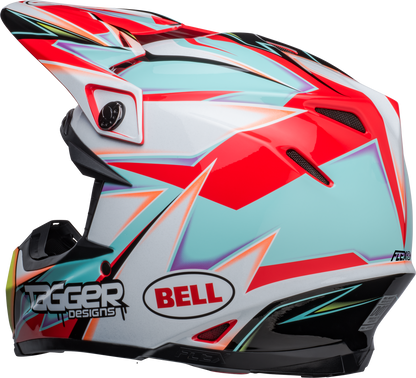 BELL 2024 MOTO-9S FLEX TAGGER EDGE WHITE/AQUA HELMET