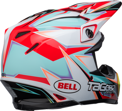 BELL 2024 MOTO-9S FLEX TAGGER EDGE WHITE/AQUA HELMET