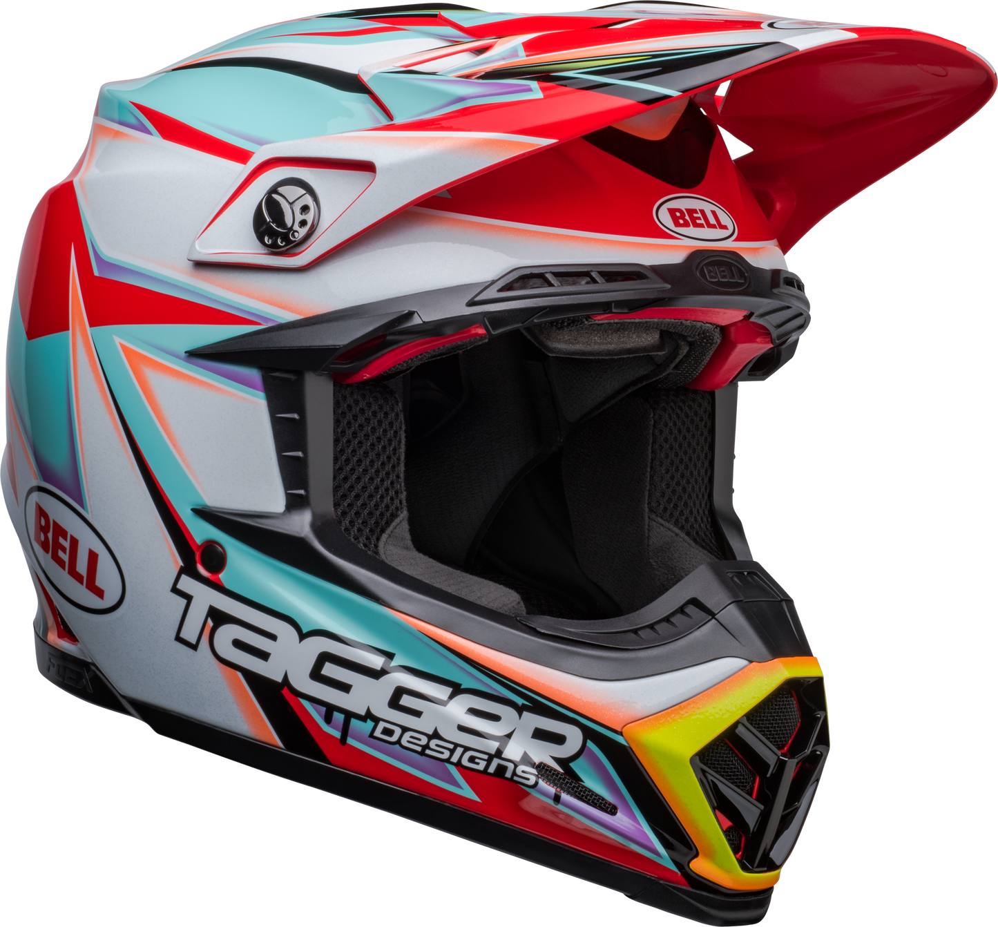 BELL 2024 MOTO-9S FLEX TAGGER EDGE WHITE/AQUA HELMET