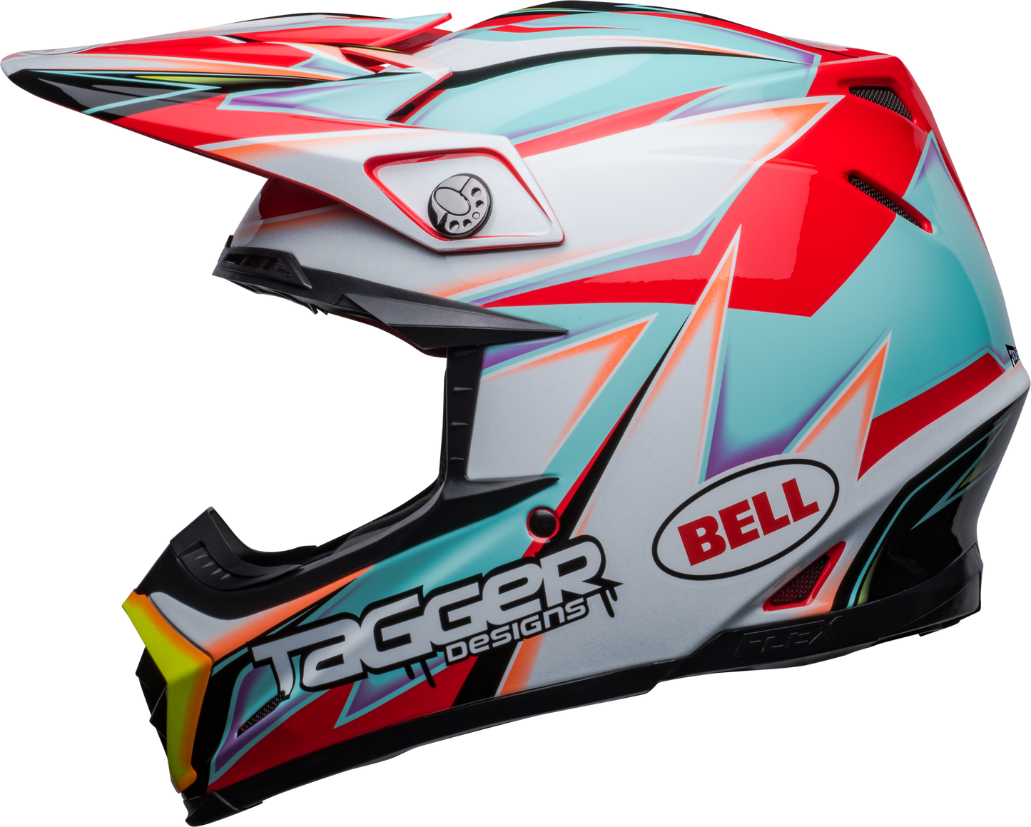 BELL 2024 MOTO-9S FLEX TAGGER EDGE WHITE/AQUA HELMET