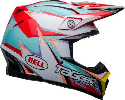 BELL 2024 MOTO-9S FLEX TAGGER EDGE WHITE/AQUA HELMET