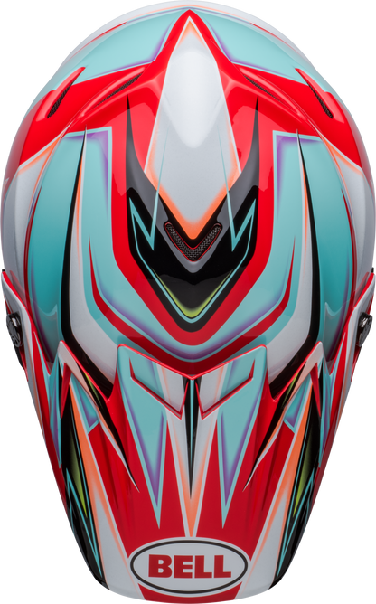 BELL 2024 MOTO-9S FLEX TAGGER EDGE WHITE/AQUA HELMET