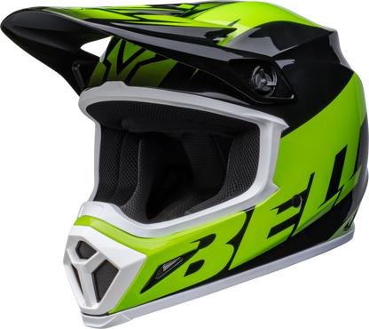 BELL 2024 MX-9 MIPS DISRUPT BLACK/GREEN HELMET