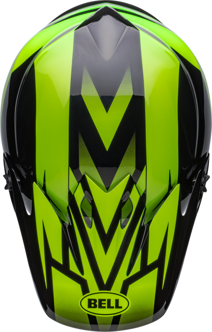 BELL 2024 MX-9 MIPS DISRUPT BLACK/GREEN HELMET