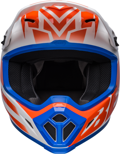 BELL MX-9 MIPS DISRUPT WHITE/ORANGE HELMET