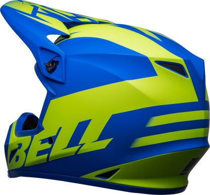 BELL 2024 MX-9 MIPS DISRUPT MATTE CLASSIC BLUE/HI-VIZ YELLOW HELMET