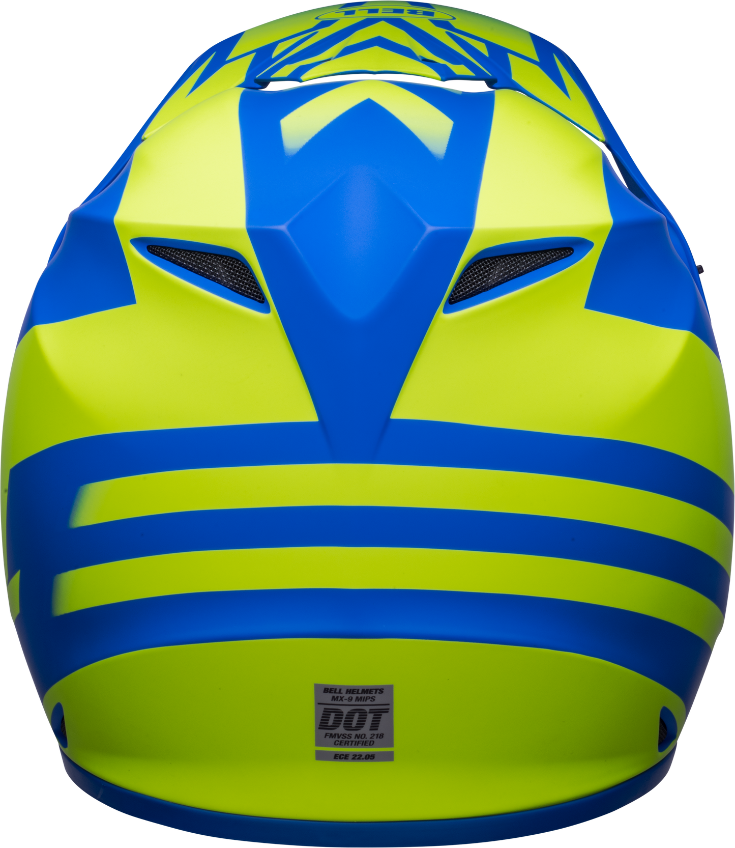 BELL 2024 MX-9 MIPS DISRUPT MATTE CLASSIC BLUE/HI-VIZ YELLOW HELMET