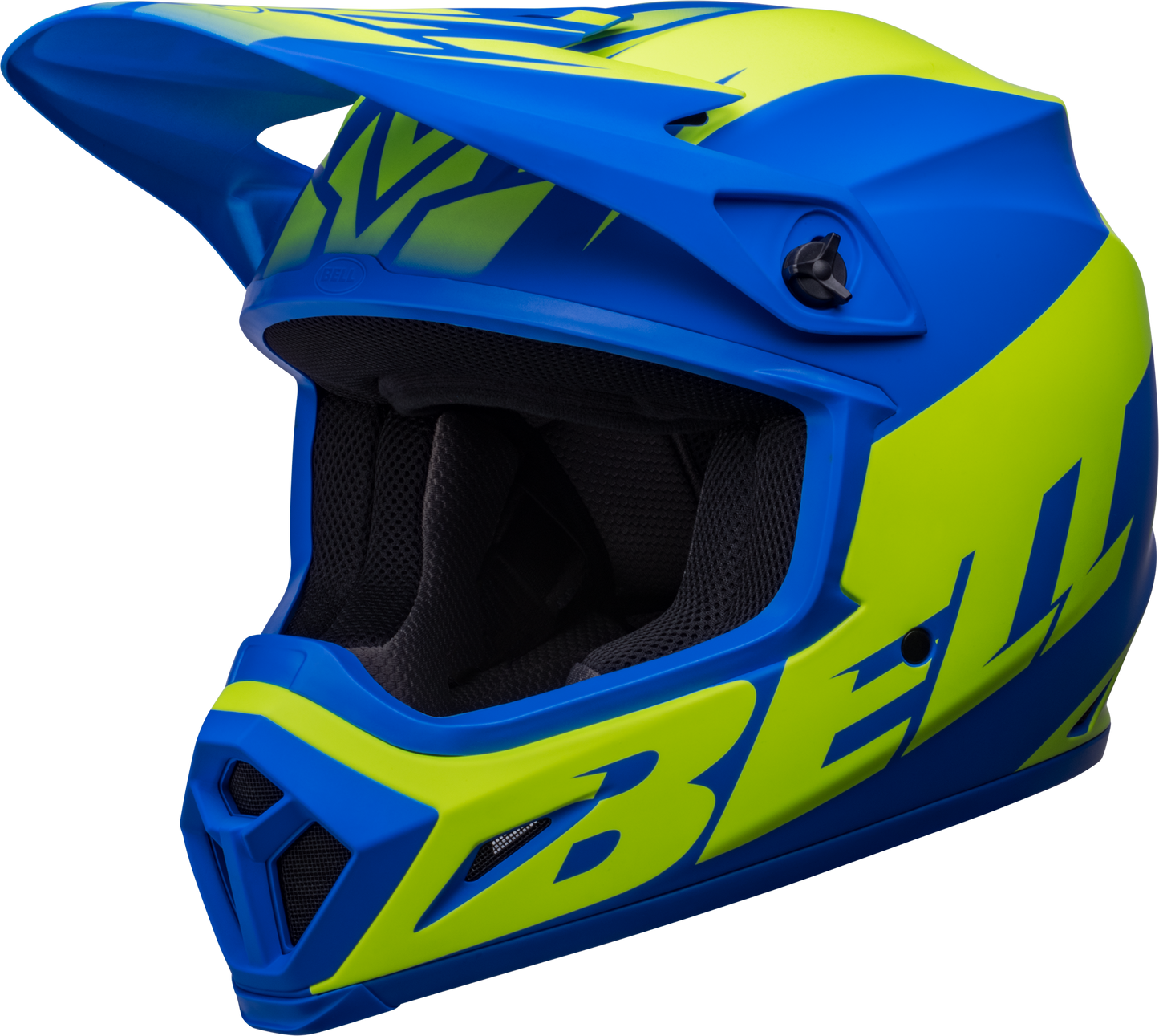 BELL 2024 MX-9 MIPS DISRUPT MATTE CLASSIC BLUE/HI-VIZ YELLOW HELMET