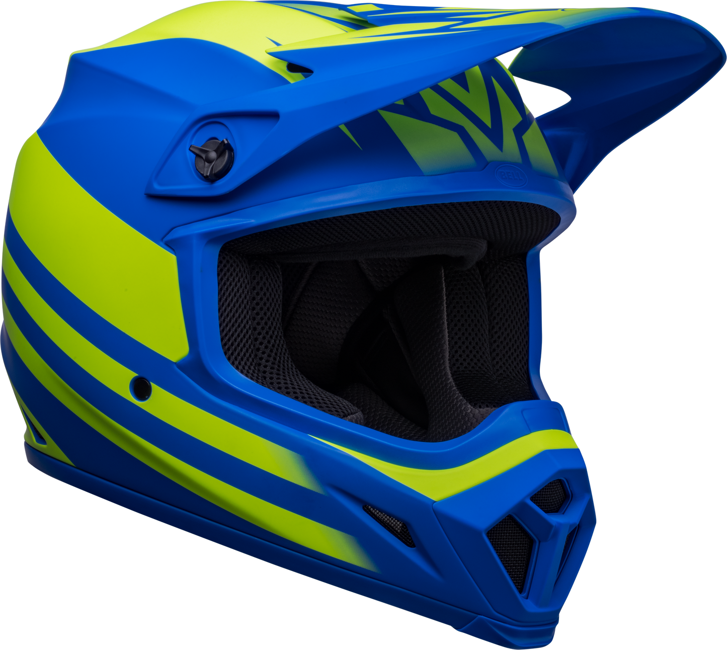 BELL 2024 MX-9 MIPS DISRUPT MATTE CLASSIC BLUE/HI-VIZ YELLOW HELMET