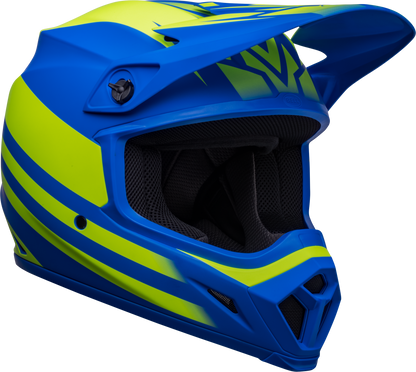 BELL 2024 MX-9 MIPS DISRUPT MATTE CLASSIC BLUE/HI-VIZ YELLOW HELMET