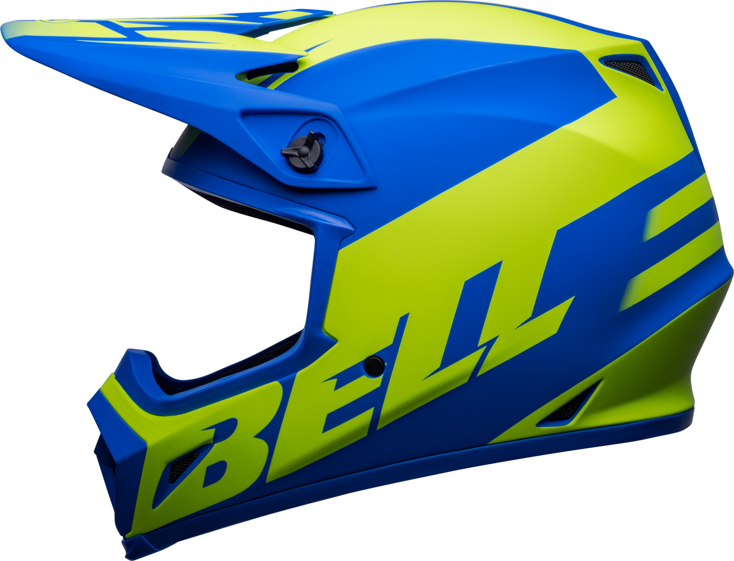 BELL 2024 MX-9 MIPS DISRUPT MATTE CLASSIC BLUE/HI-VIZ YELLOW HELMET