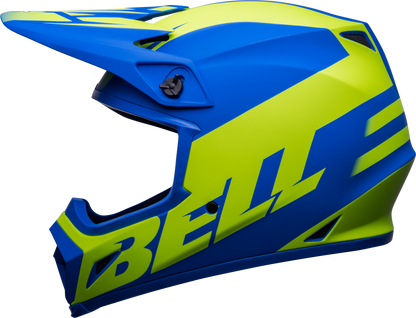 BELL 2024 MX-9 MIPS DISRUPT MATTE CLASSIC BLUE/HI-VIZ YELLOW HELMET