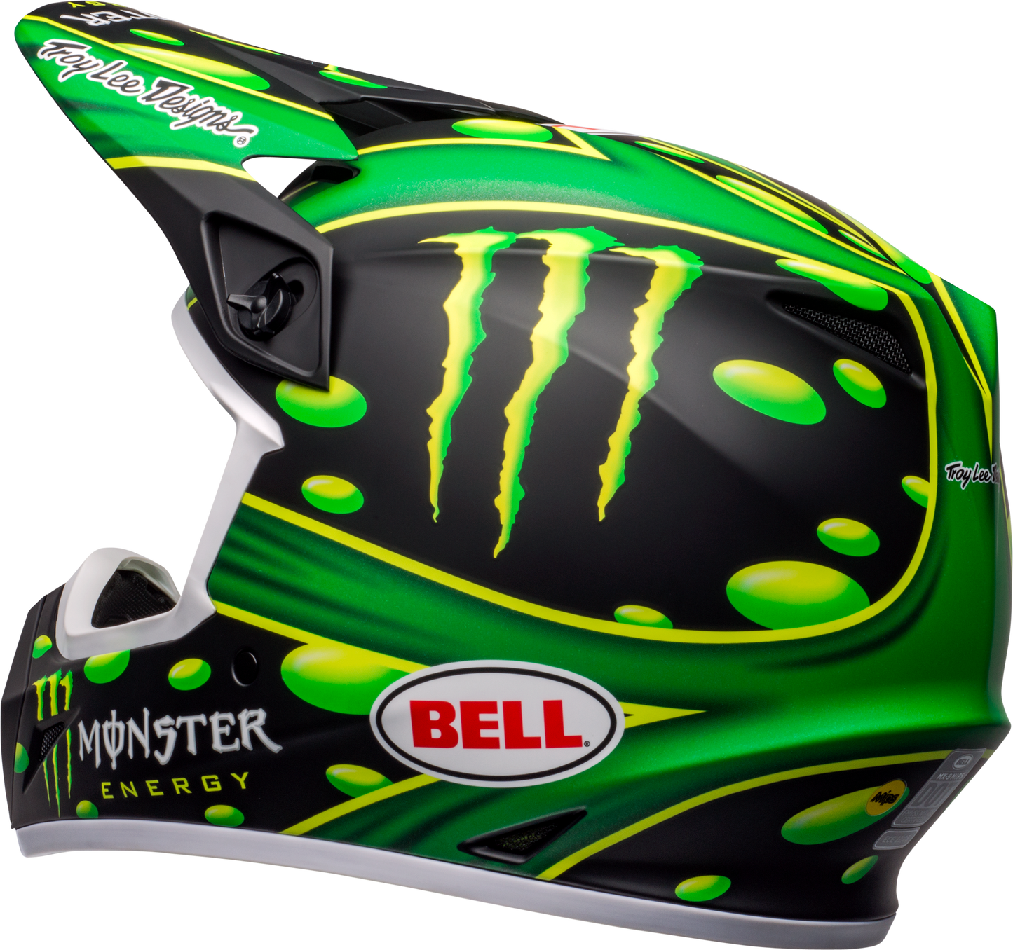 BELL LE MX-9 MIPS MCGRATH SHOWTIME REPLICA MATTE BLACK/GREEN HELMET