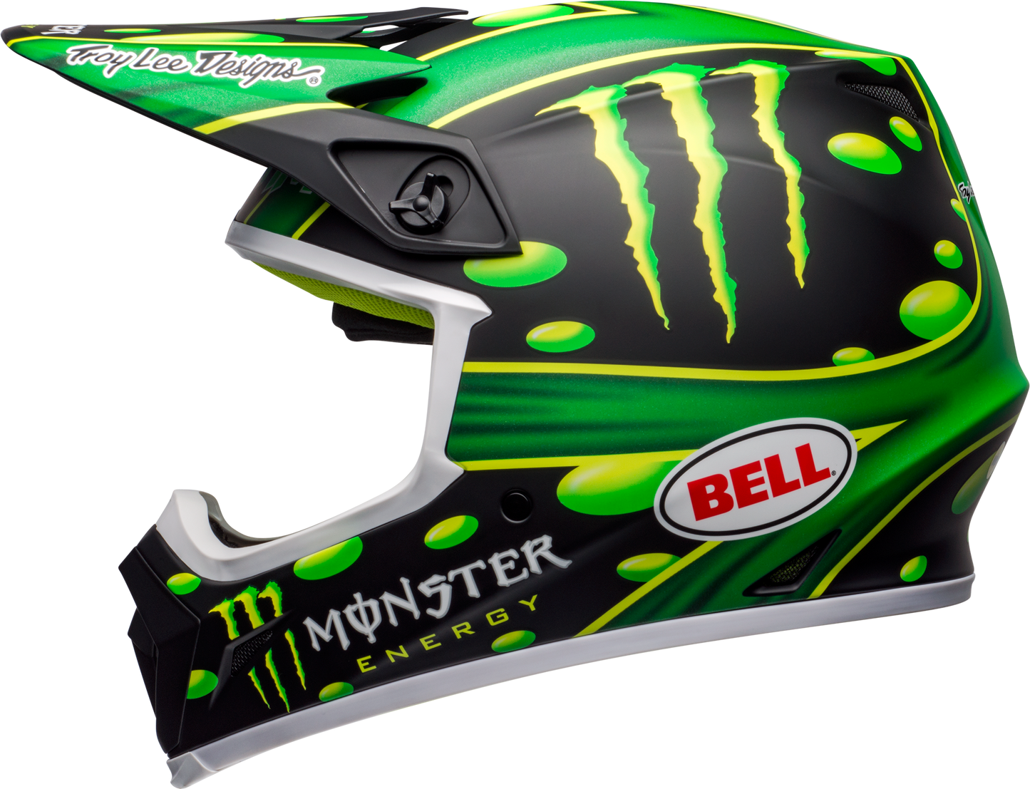 BELL LE MX-9 MIPS MCGRATH SHOWTIME REPLICA MATTE BLACK/GREEN HELMET