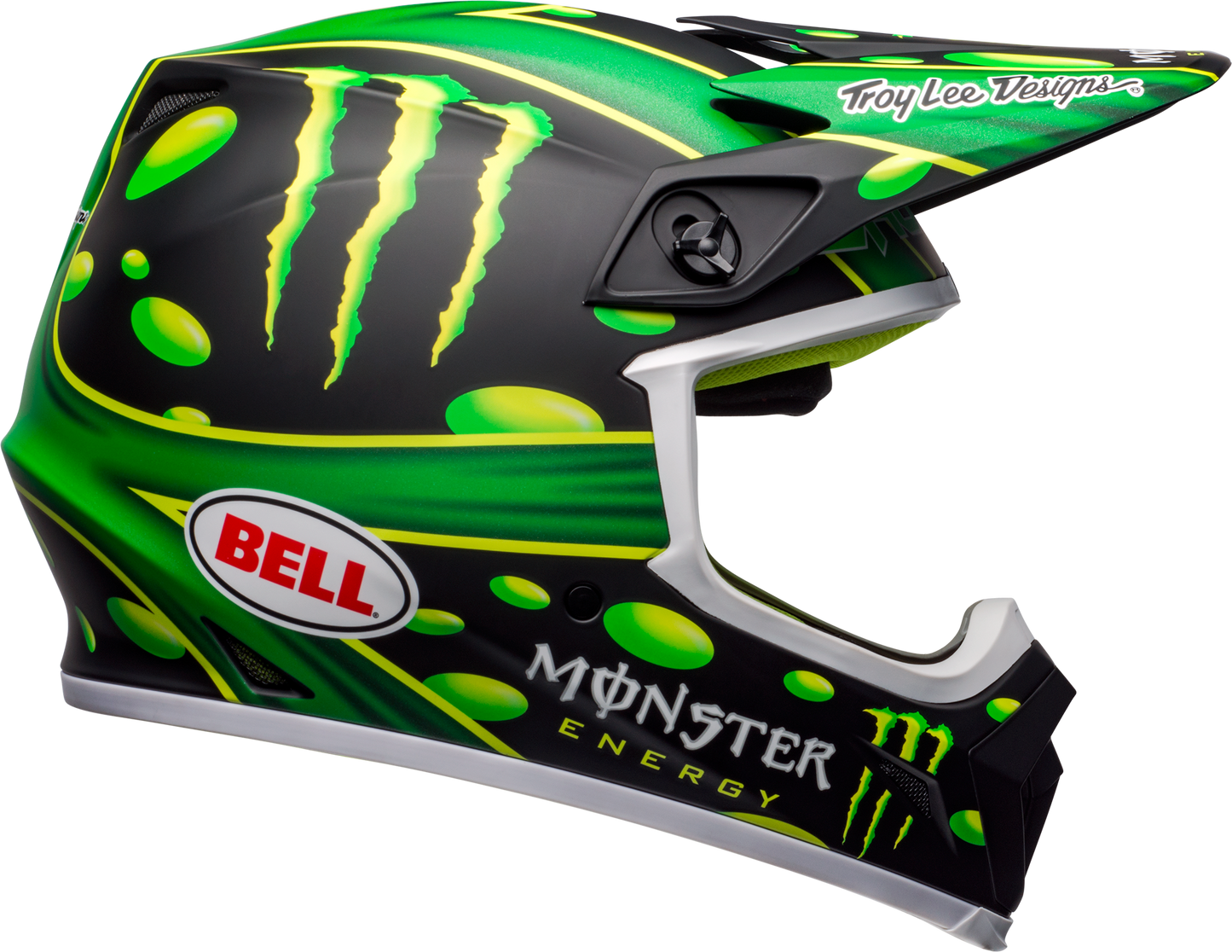 BELL LE MX-9 MIPS MCGRATH SHOWTIME REPLICA MATTE BLACK/GREEN HELMET